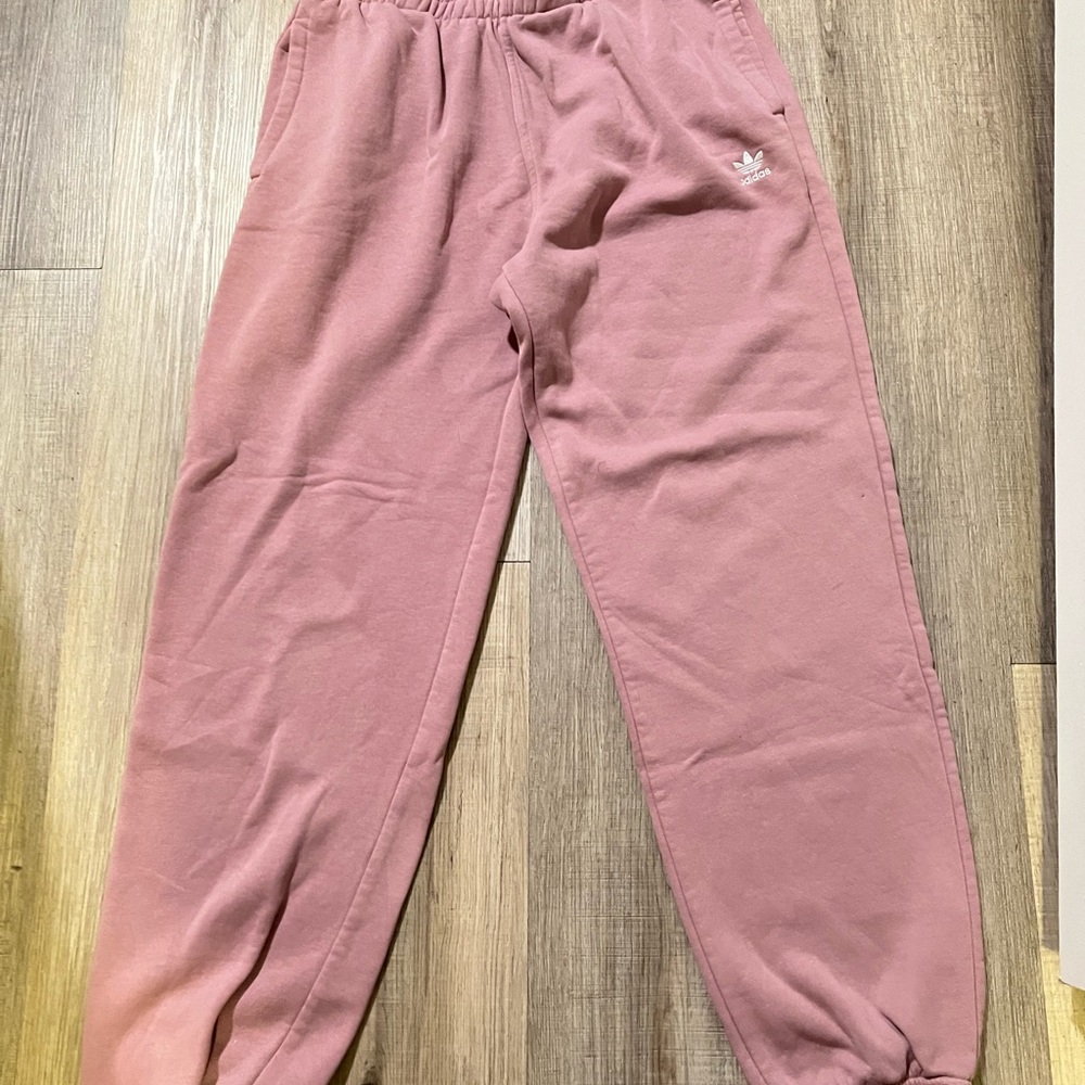 Adidas Women's Mauve Sweatpants Size Medium - Picture 2 of 5